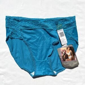 Vintage Henson Kickernick Lacy Skamp Panties Womens 5 Teal Blue
